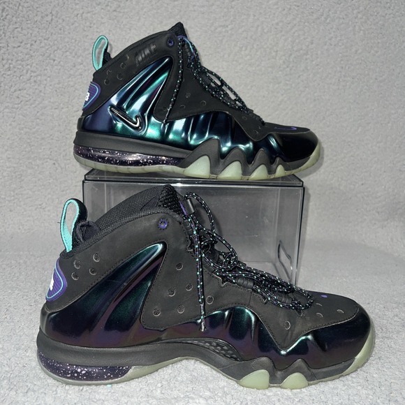 Nike Barkley Posite Max Eggplant Sneakers Men\'s Sz 9 Chameleon Purple 555097-003 main image 5